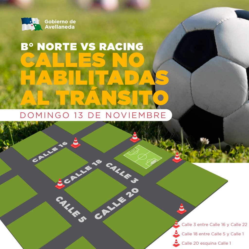 Lee más sobre el artículo Domingo de fútbol en Avellaneda: calles que permanecerán cerradas al paso del tránsito durante el partido