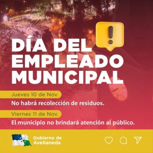 Lee más sobre el artículo Día del Empleado Municipal: cronograma de servicios y atención al público