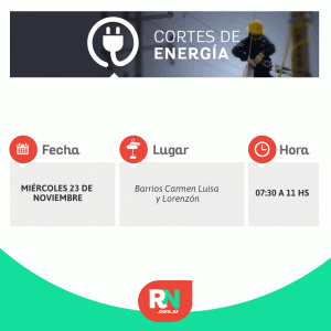 Lee más sobre el artículo Corte de luz para mañana miércoles en barrios de Reconquista
