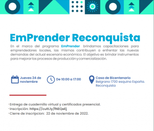 Lee más sobre el artículo Sumate a EmPrender Reconquista