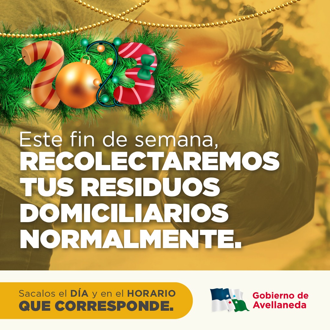 Lee más sobre el artículo Fin de semana de Año Nuevo: será normal la recolección de residuos en Avellaneda
