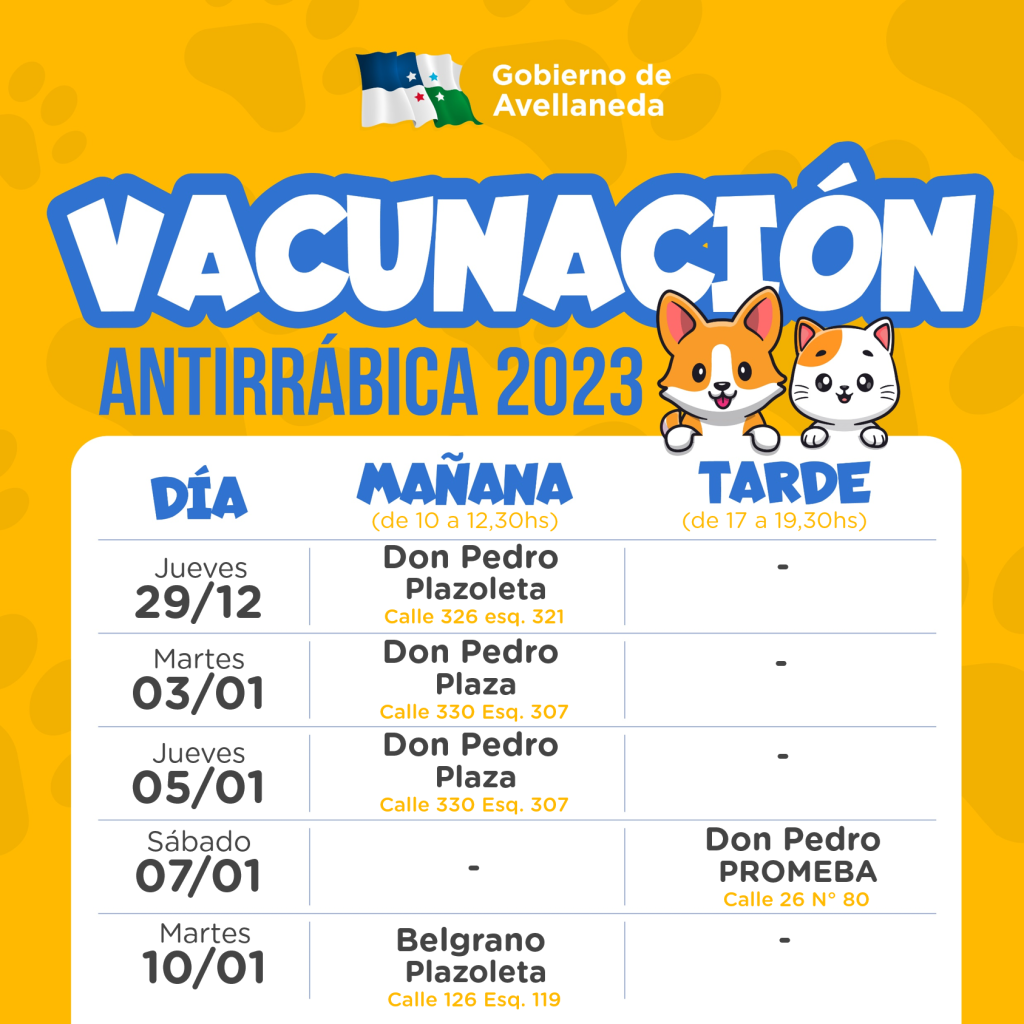 Lee más sobre el artículo Mascotas: Comienza la vacunación antirrábica en Avellaneda
