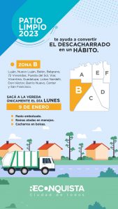 Lee más sobre el artículo LUNES 9 DE ENERO: Patio Limpio en Zona B