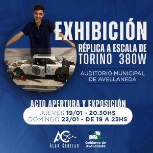 Lee más sobre el artículo Avellaneda exhibirá una réplica a escala del Torino 380W realizada por Alan Cereijo