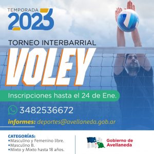 Lee más sobre el artículo Voley interbarrial: mañana martes 24 de enero finalizan las inscripciones
