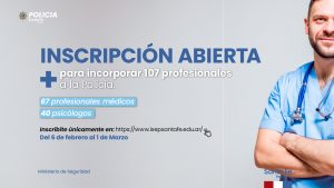 Lee más sobre el artículo La provincia abre la convocatoria para el ingreso de médicos y psicólogos a la Policía