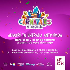 Lee más sobre el artículo Adquirí tu entrada anticipada para los Carnavales