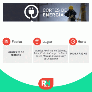 Lee más sobre el artículo Corte de energía para mañana sábado en barrios de Reconquista