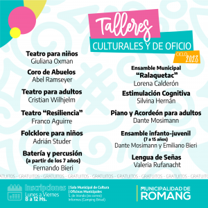 Talleres Culturales y de Oficio en Romang