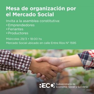 Lee más sobre el artículo Mesa de organización por el Mercado Social