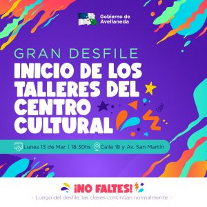 Lee más sobre el artículo Inician hoy los talleres del Centro Cultural Municipal de Avellaneda