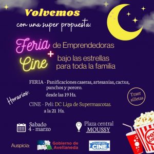 Lee más sobre el artículo El Mes de la mujer en Avellaneda arranca con Feria de emprendedores y cine