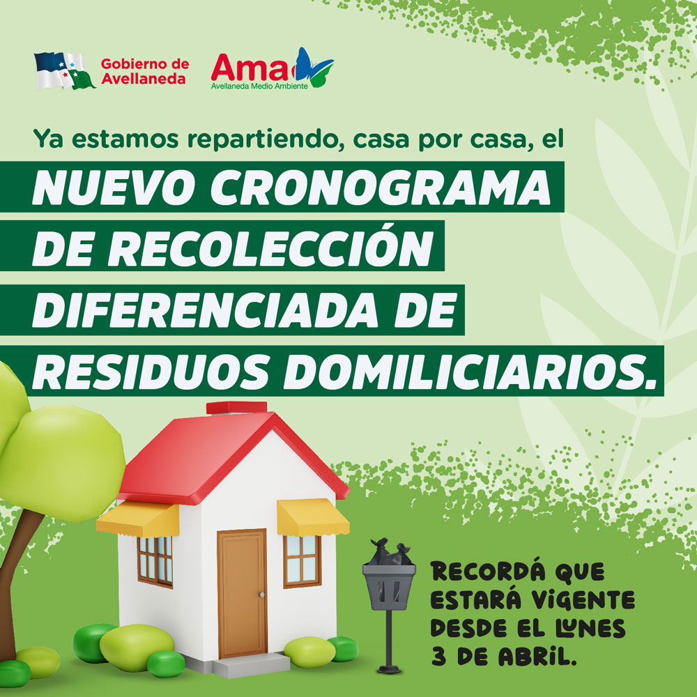 Recolección diferenciada de residuos en Avellaneda: comenzó la distribución domiciliaria de los nuevos cronogramas