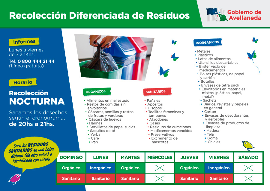 A partir de abril, Avellaneda optimizará la recolección diferenciada de residuos con cambios en su cronograma