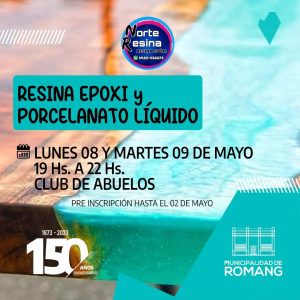 Lee más sobre el artículo Taller de RESINA EPOXI y PORCELANATO LÍQUIDO en Romang