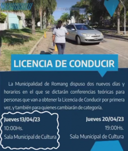 Lee más sobre el artículo Licencia de conducir: nuevos días y horarios