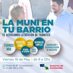 Lee más sobre el artículo “La Muni en tu barrio” llega a Cooperación este viernes