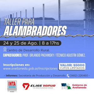 Lee más sobre el artículo Avellaneda dictará un Taller para Alambradores en el Centro de Desarrollo Rural