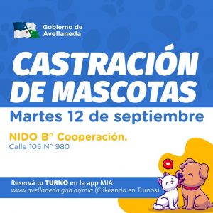 Lee más sobre el artículo Castración de mascotas: Turnos disponibles para mañana martes