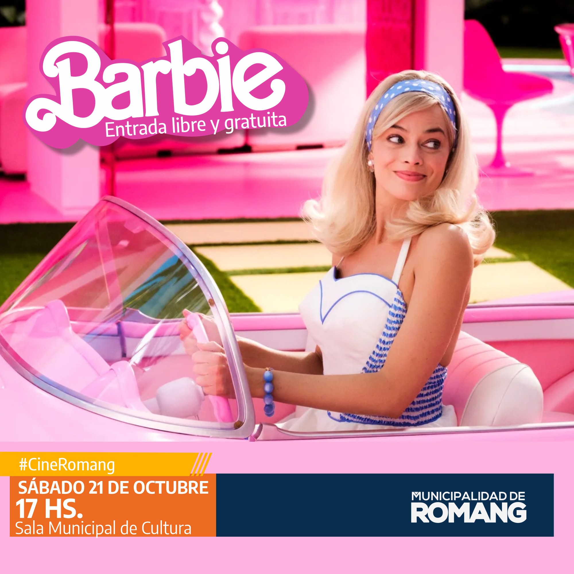 Lee más sobre el artículo Cine en Romang: 2da función de la película Barbie