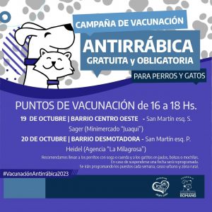 Lee más sobre el artículo Vacunación Antirrábica en Romang