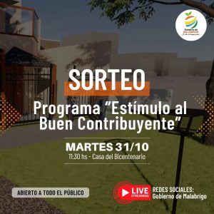 Lee más sobre el artículo Sorteo Programa «Estímulo al Buen Contribuyente»