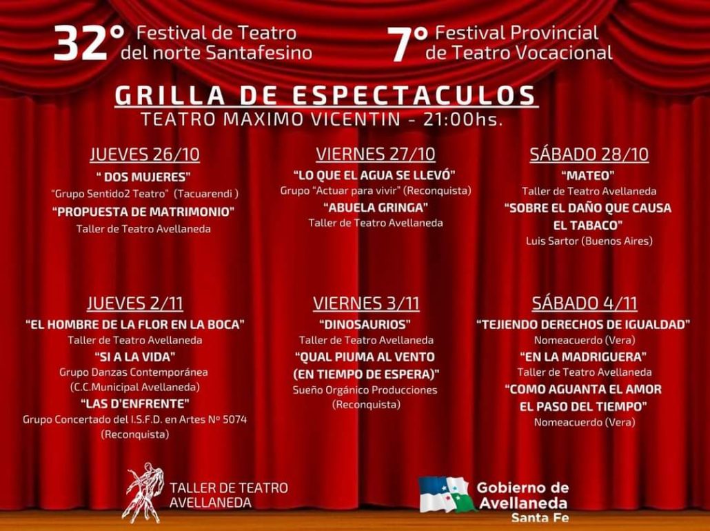 Comenzá a vivir el 32° Festival de Teatro del Norte Santafesino y 7° Provincial de Teatro Vocacional