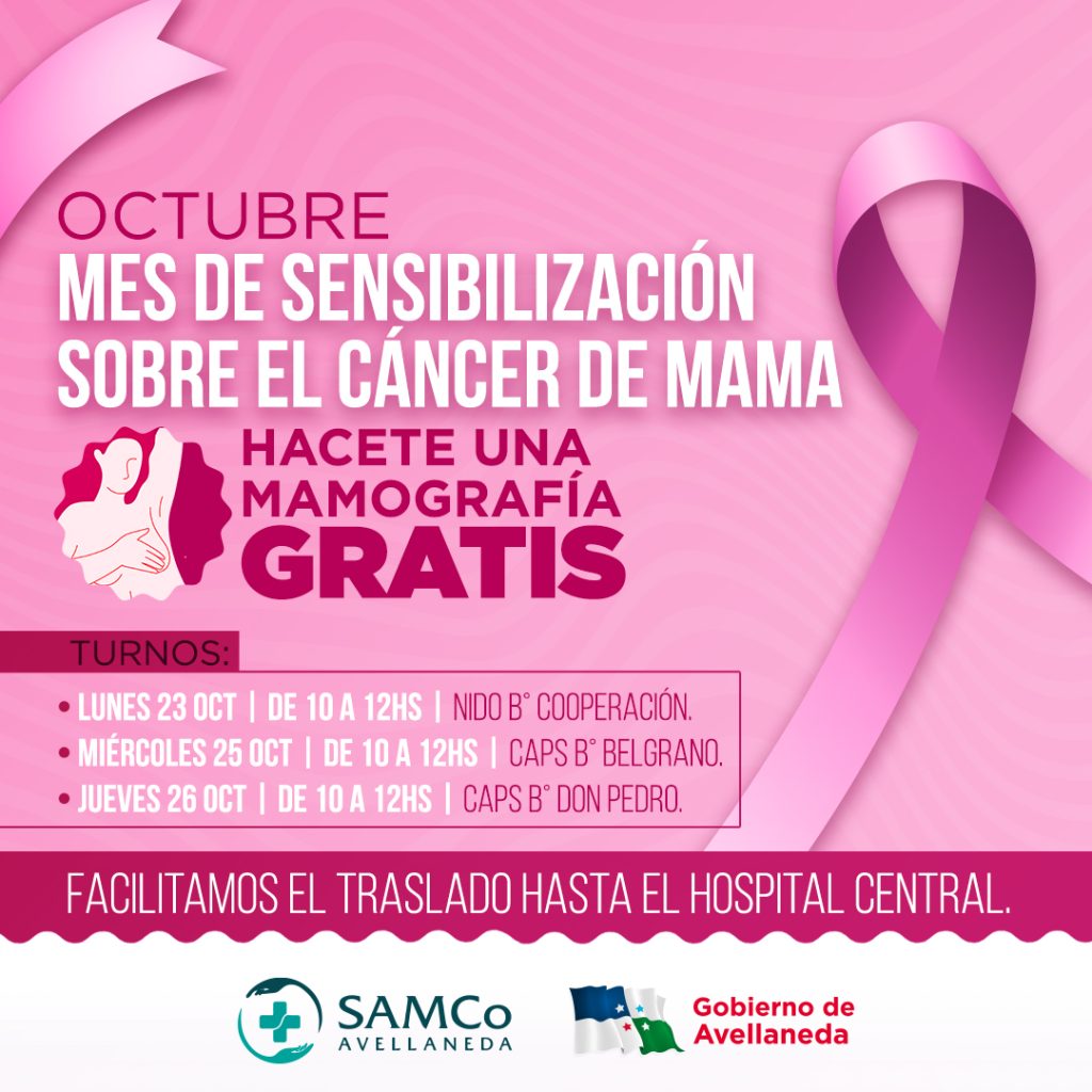 Lee más sobre el artículo En este Octubre rosa, reservá turno para mamografiarte gratis