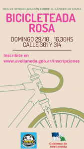 Lee más sobre el artículo Bicicleteada Rosa: sumate a pedalear por la vida
