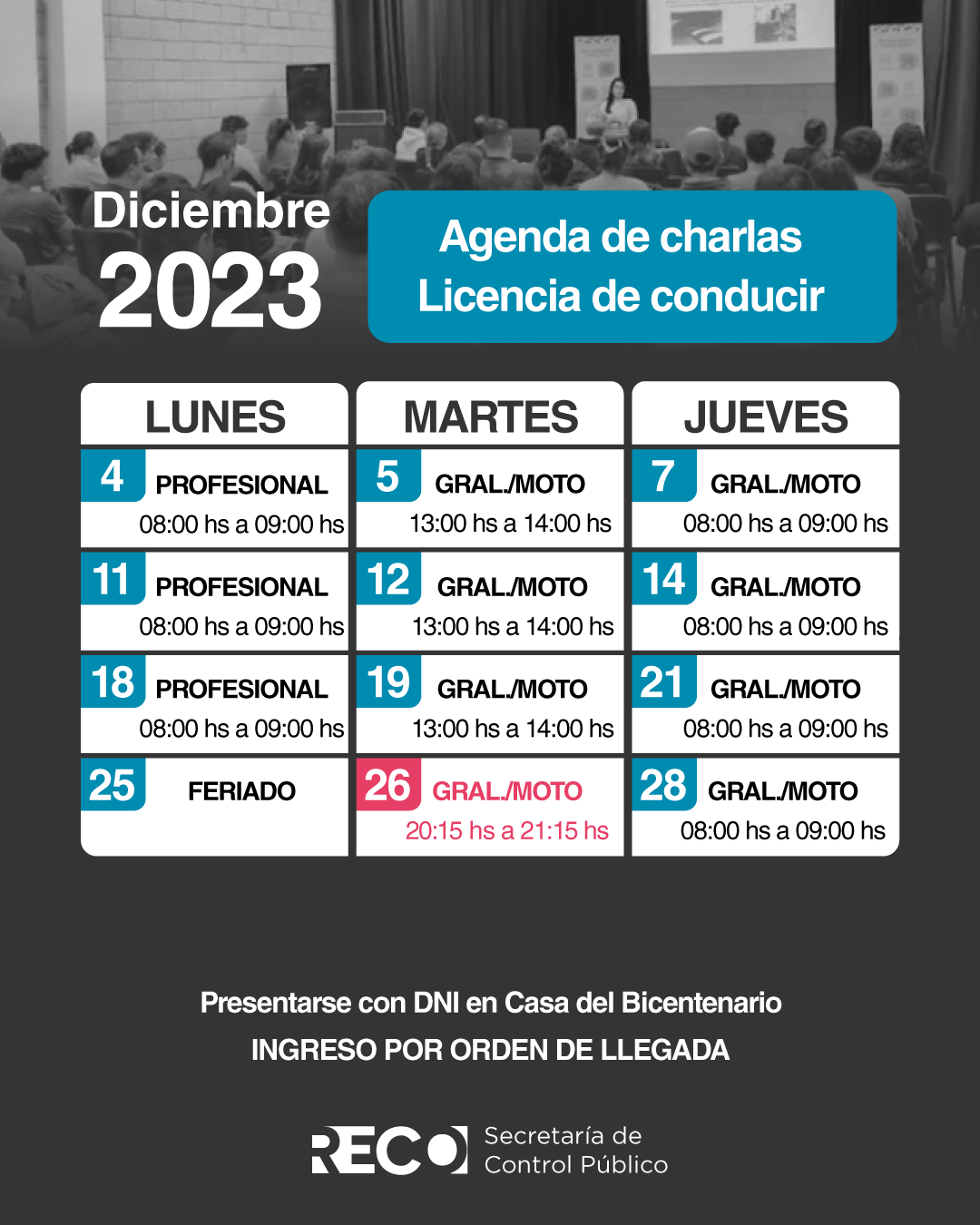 Lee más sobre el artículo La Secretaría de Control Público de la Municipalidad de Reconquista anuncia el cronograma de charlas para la obtención de la Licencia de Conducir