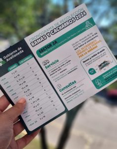 Lee más sobre el artículo Concluye exitosamente la distribución de cronogramas de recolección de ramas y cacharros en Avellaneda