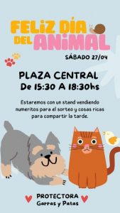 ¡Celebremos juntos el Día del Animal con la Protectora Garras y Patas en Avellaneda!