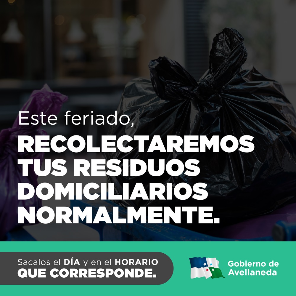 Servicio de recolección de residuos domiciliarios en Avellaneda se mantendrá sin cambios durante el feriado del 1 de Mayo