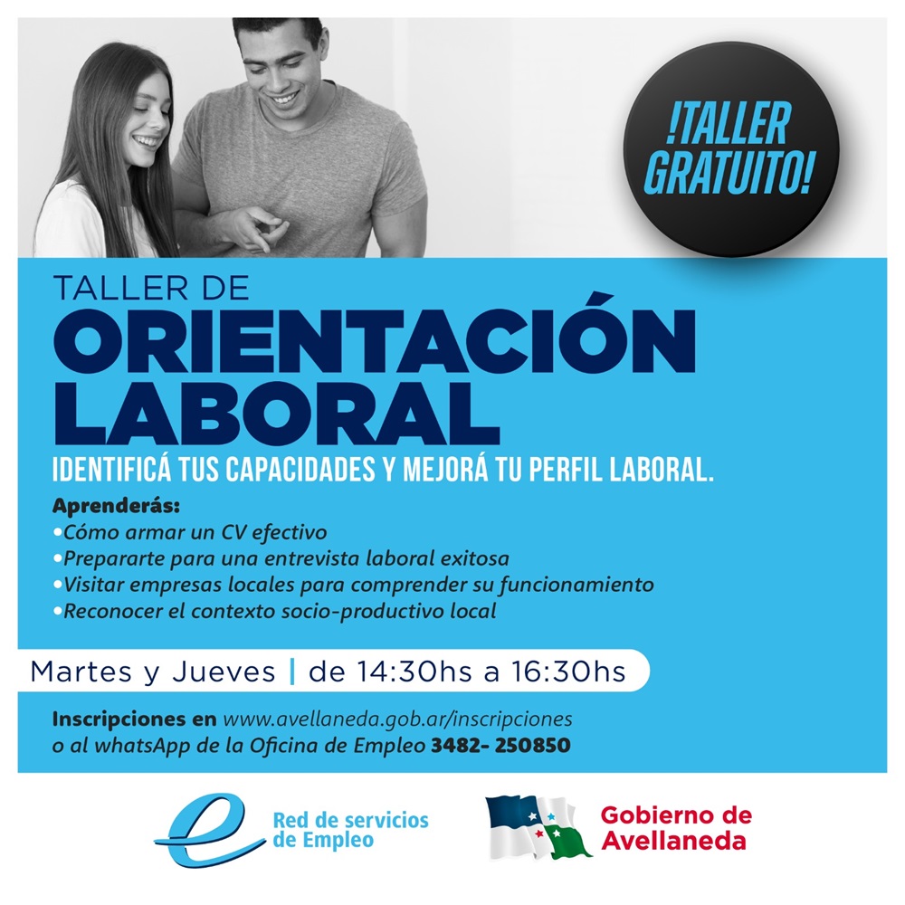 Lee más sobre el artículo Taller de Orientación Laboral del Gobierno de Avellaneda: fortalece tu perfil y encuentra oportunidades laborales