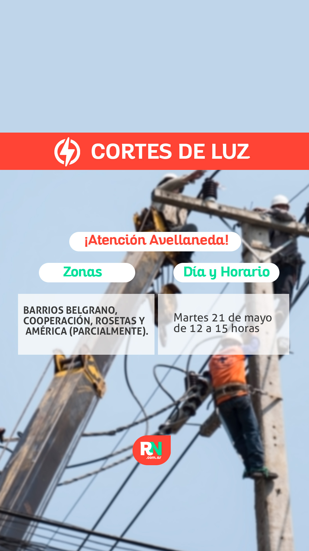 Lee más sobre el artículo Corte de energía programado en barrios de Avellaneda