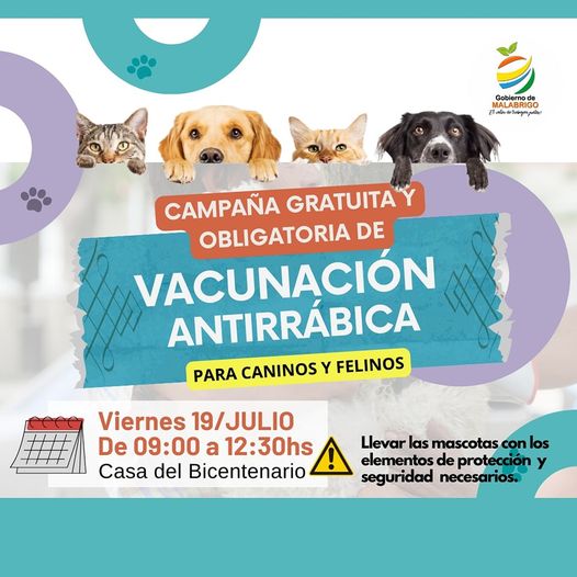 Campaña de Vacunación Antirrábica en Malabrigo