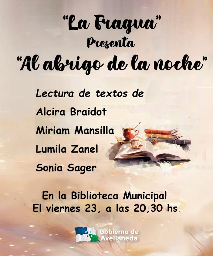 Lee más sobre el artículo El taller literario “La Fragua” presenta “Al abrigo de la noche” en la Biblioteca Municipal