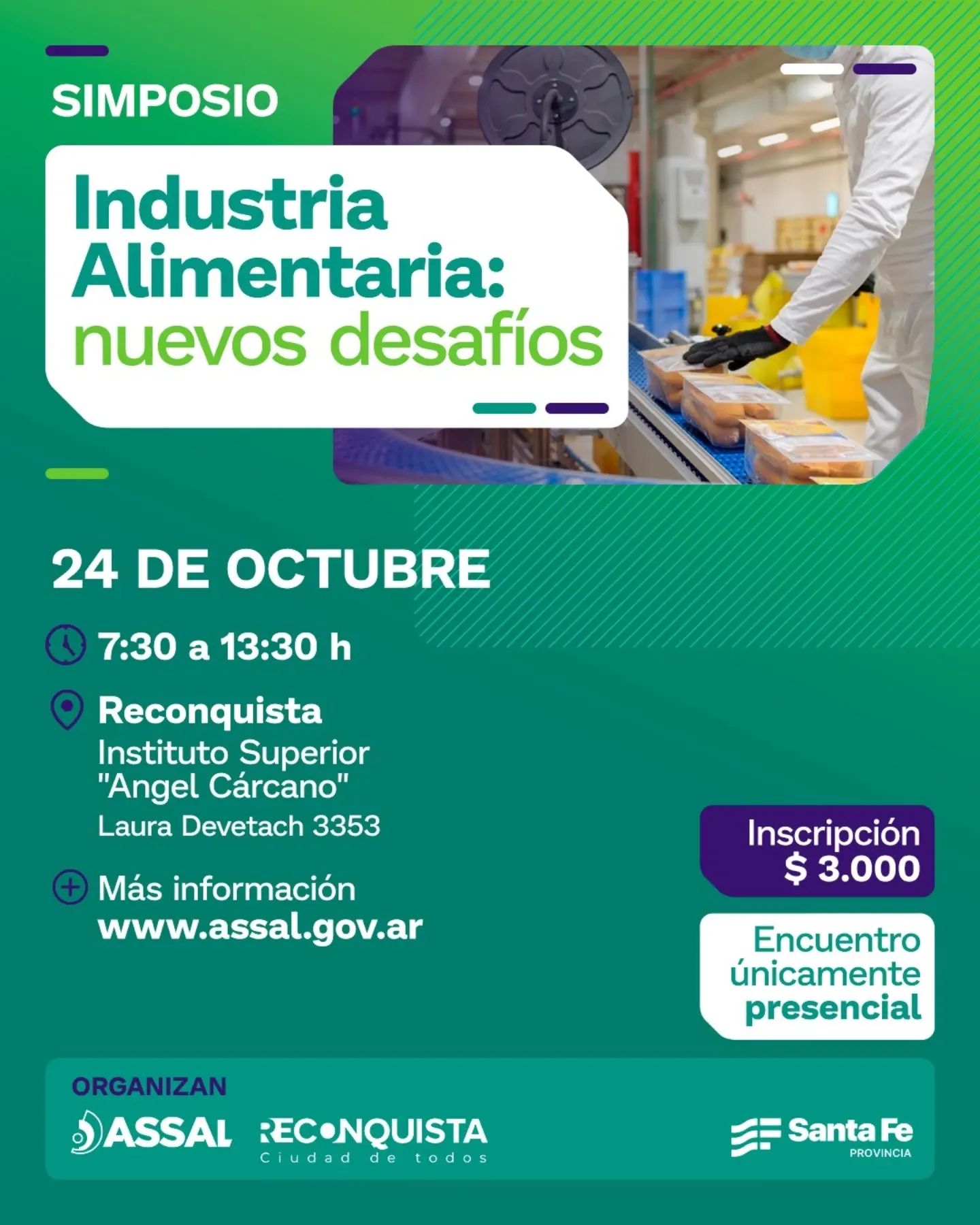 Lee más sobre el artículo Reconquista será sede de un Simposio sobre Industria Alimentaria organizado por ASSAL