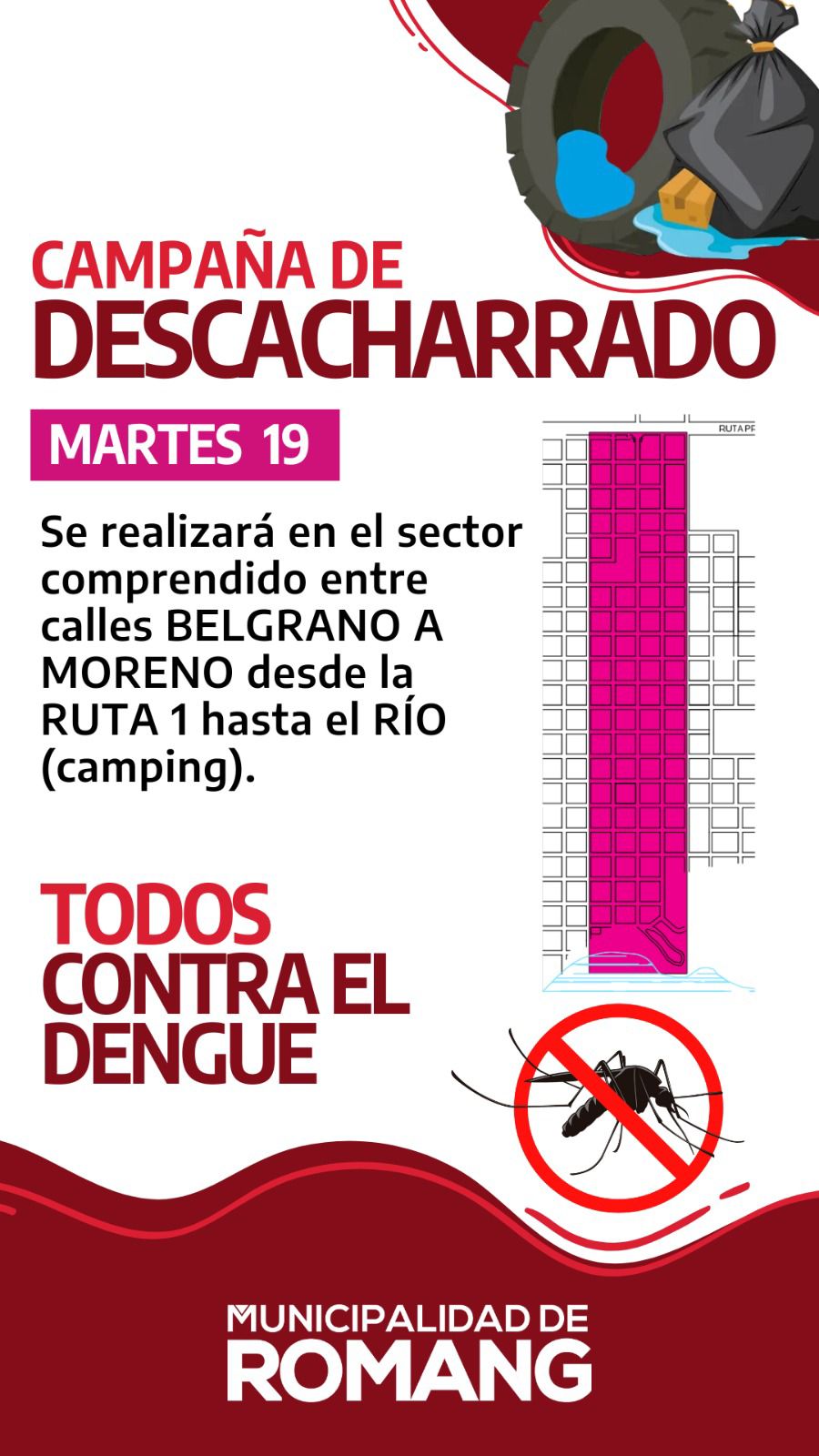 Lee más sobre el artículo Romang realiza jornada de descacharrado para prevenir el dengue