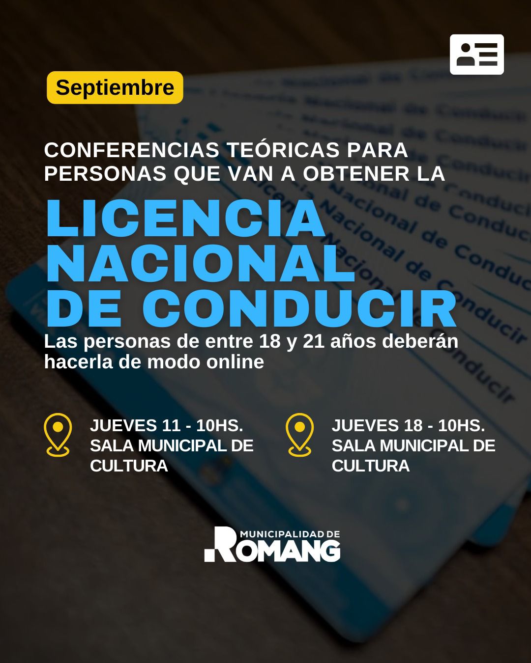 Lee más sobre el artículo Charlas teóricas para la Licencia de Conducir en Romang
