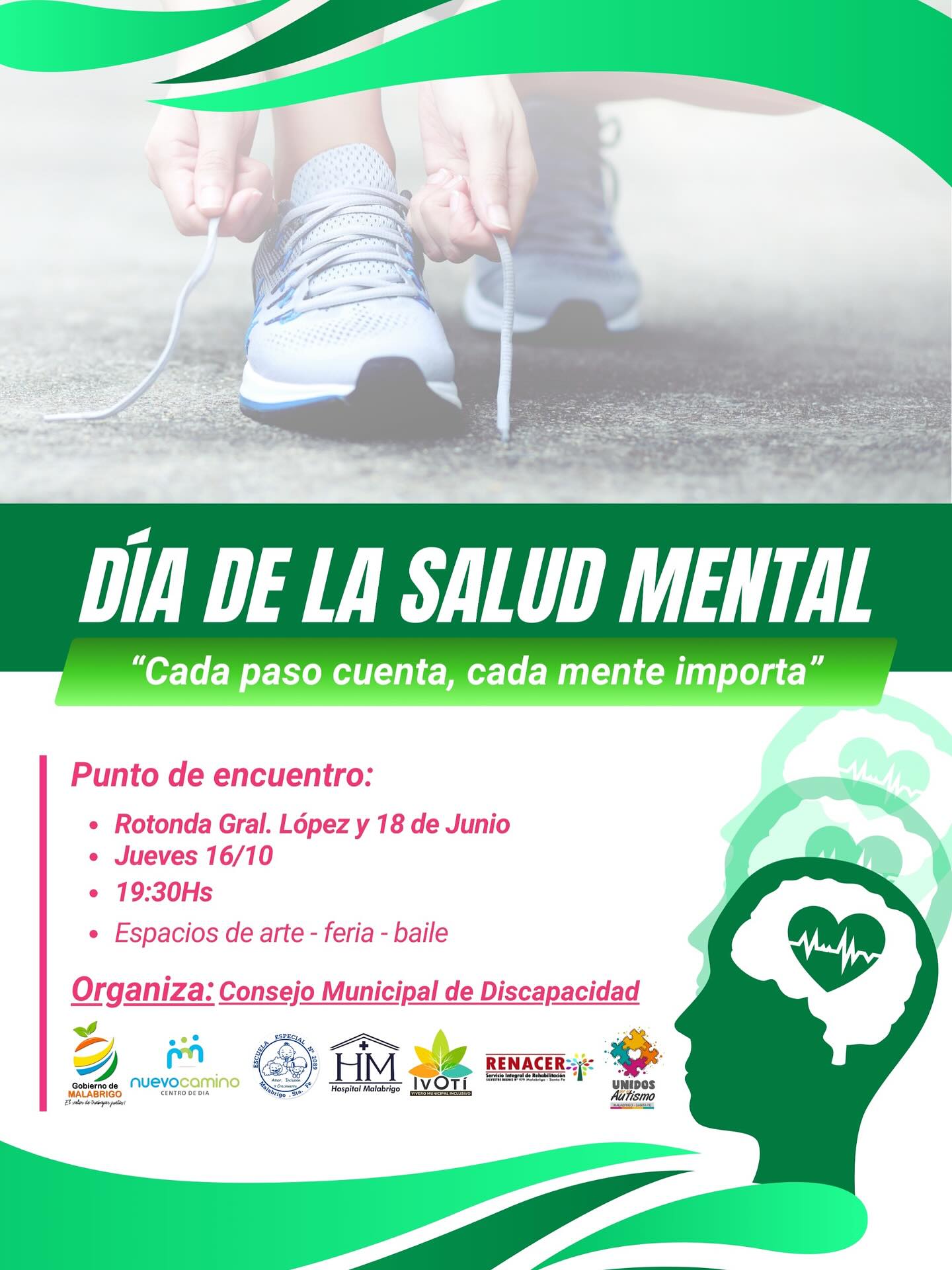 Lee más sobre el artículo Nueva fecha para la Caminata por el Día de la Salud Mental en Malabrigo