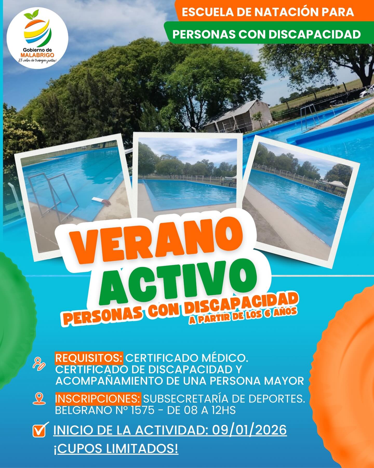 Lee más sobre el artículo Abren las inscripciones para la Escuela de Natación para personas con discapacidad