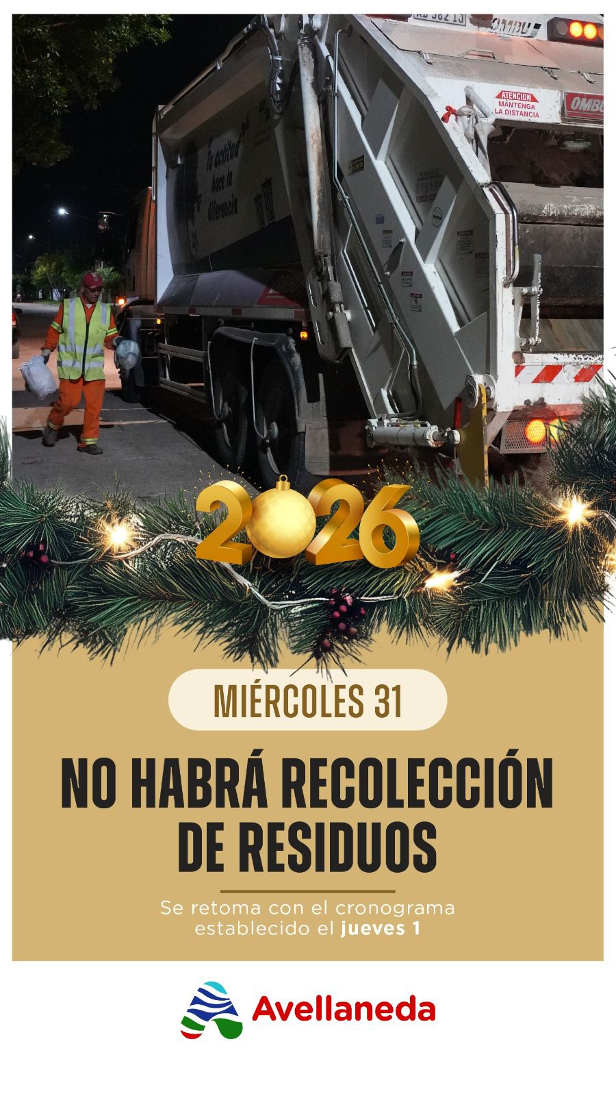 Lee más sobre el artículo Recolección de residuos y atención al público en año nuevo