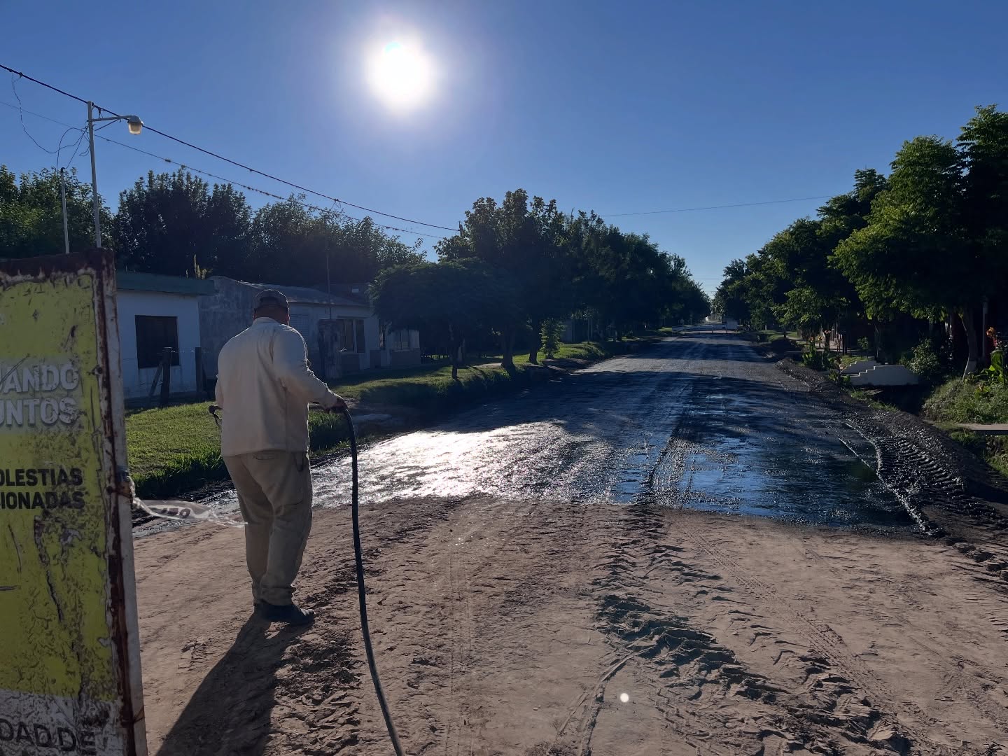 Romang suma una nueva cuadra de pavimento