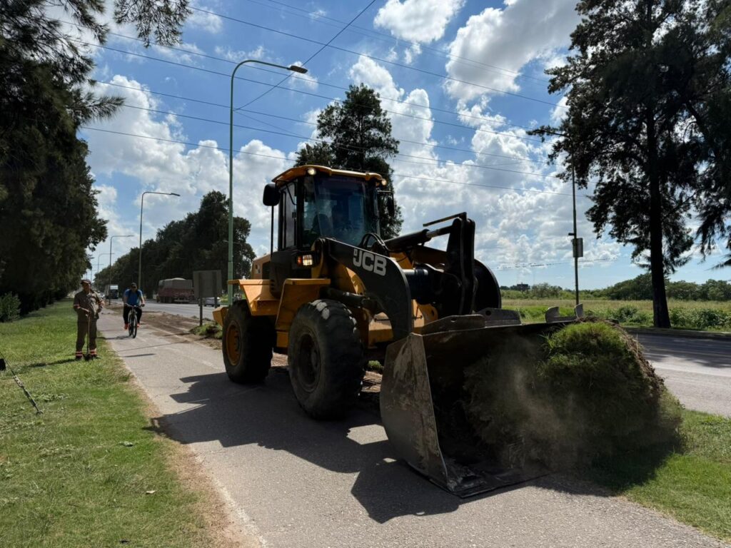 Trabajos en bicisenda sobre RN 11: se recomienda circular con precaución