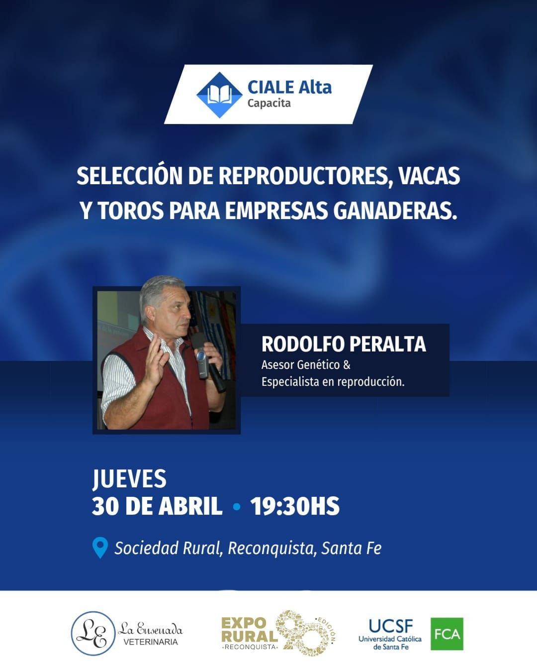 Lee más sobre el artículo Reconquista: brindarán charla sobre selección de reproductores en el marco de la Expo Rural 2026