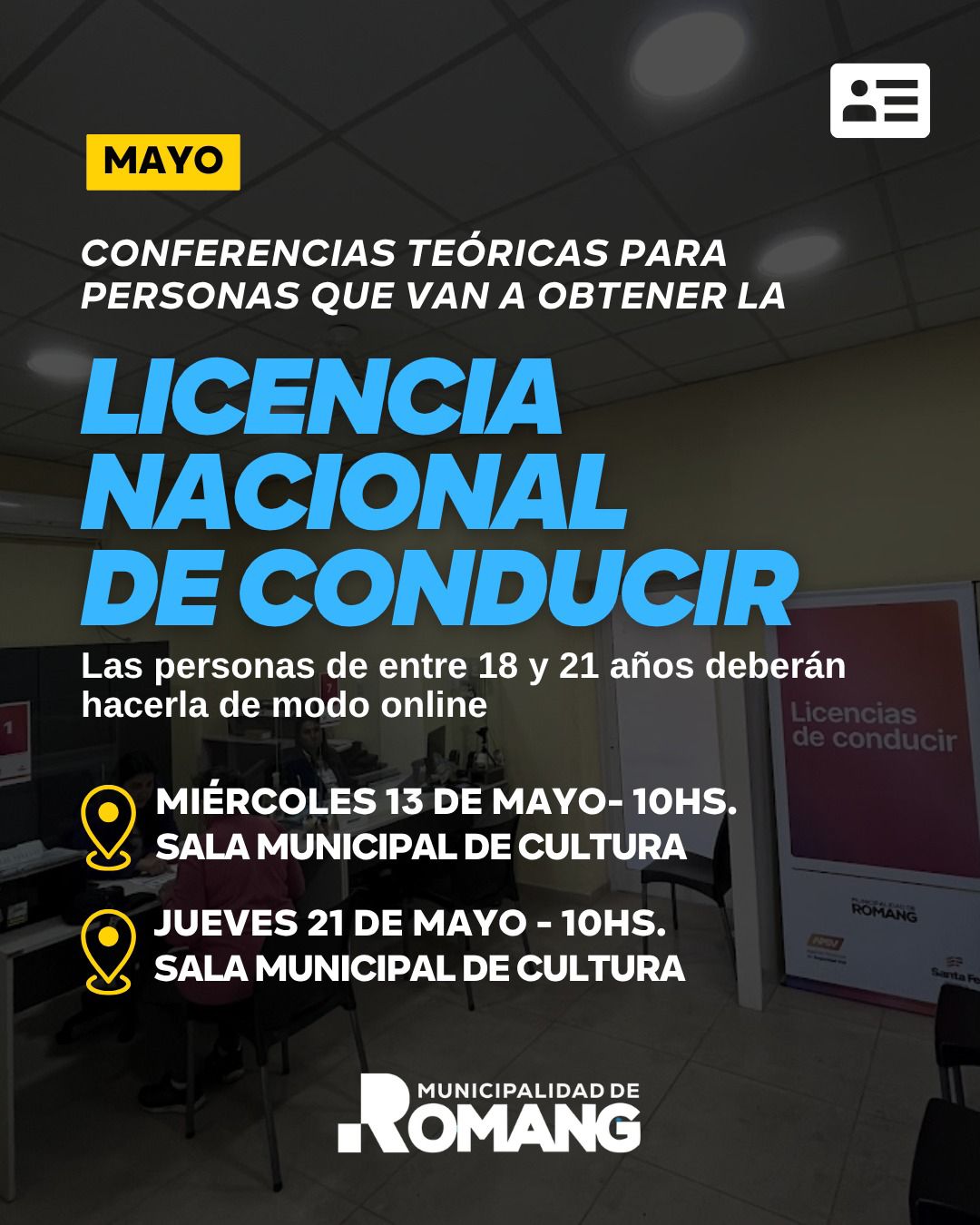 Lee más sobre el artículo Conferencias para obtener la Licencia Nacional de Conducir en Romang