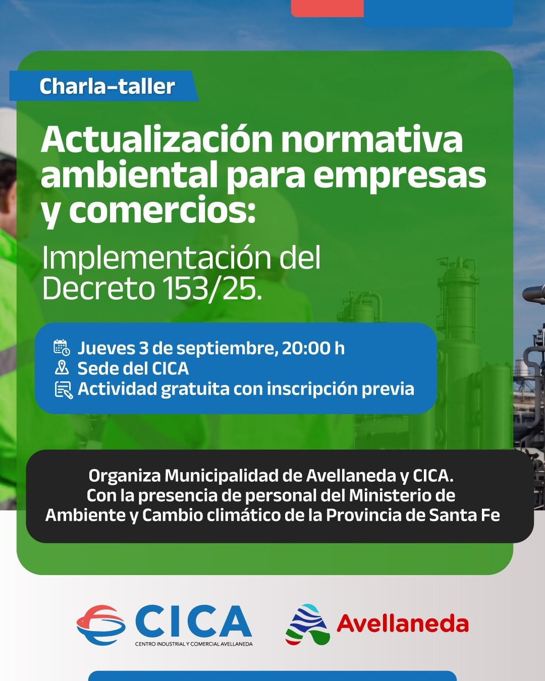 Lee más sobre el artículo El Municipio junto a CICA invitan a una charla sobre gestión ambiental para empresas