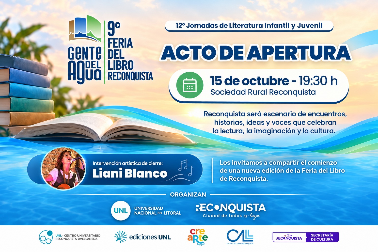 Reconquista inaugurará la 9ª Feria del Libro “Gente del Agua”