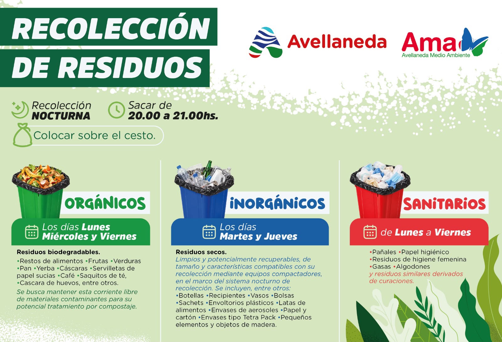 Residuos: respetemos los días y lugares de disposición